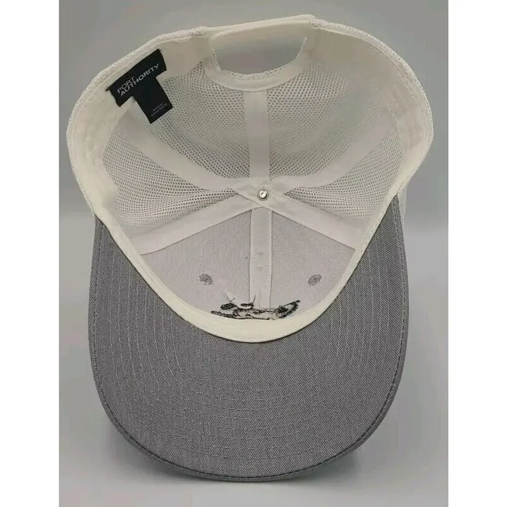 Putts For Mutts Gray White Trucker Hat Embroidered Port Authority Golf Dog‎